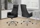 Monarch Specialties Inc. Black Leather-Look High Back Executive Office Chair with Headrest-1