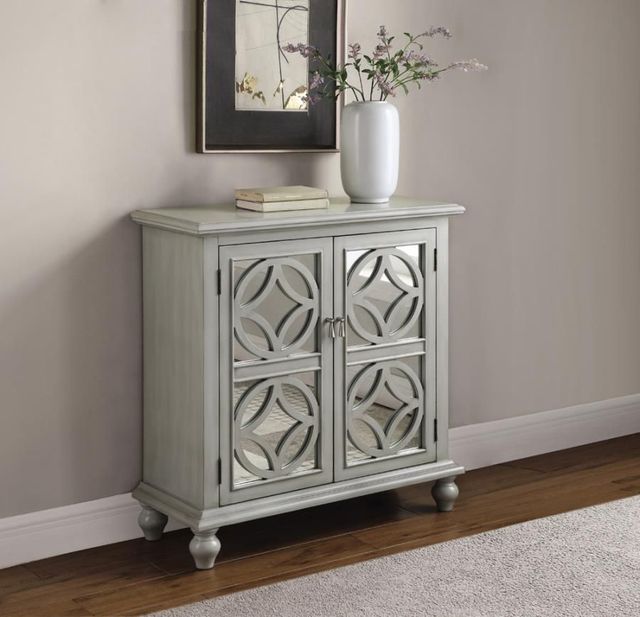 Coaster® Ivory Accent Cabinet with Mirrored Doors-1