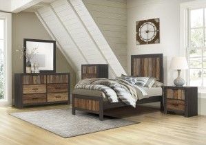 Mazin Furniture Cooper Multi-Tone Twin Bed-2