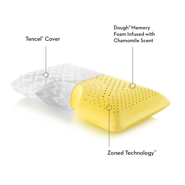 Malouf® Z™ Shoulder Zoned Dough® Chamomile King Pillow-2