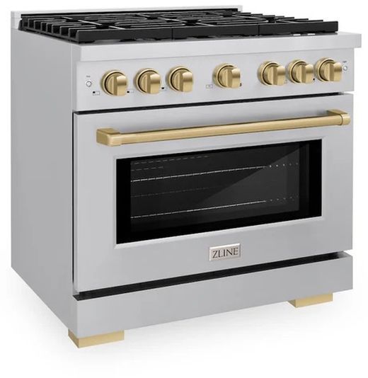 ZLINE Autograph Edition 36" Stainless Steel Pro Style Gas Range-3