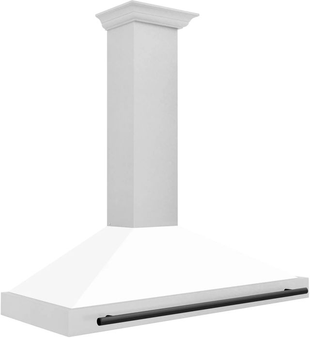 ZLINE 48" Autograph Edition White Matte Wall Mounted Range Hood -2