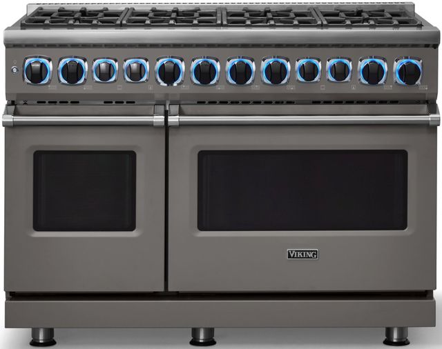 Viking® 7 Series 48" Damascus Gray Pro Style Dual Fuel Range-3