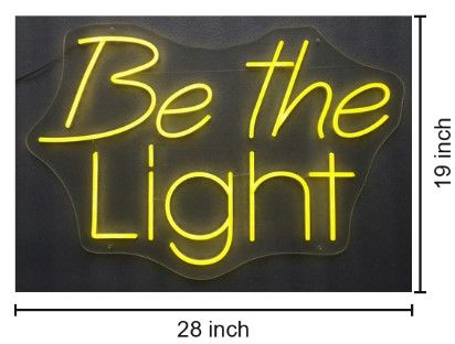Classy Living Enlightened Be The Light Neon Sign-2