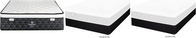 Kingsdown® Radiance Elite Wrapped Coil Euro Top Firm/Plush Split California King Mattress and Ellis Foundation Set-0