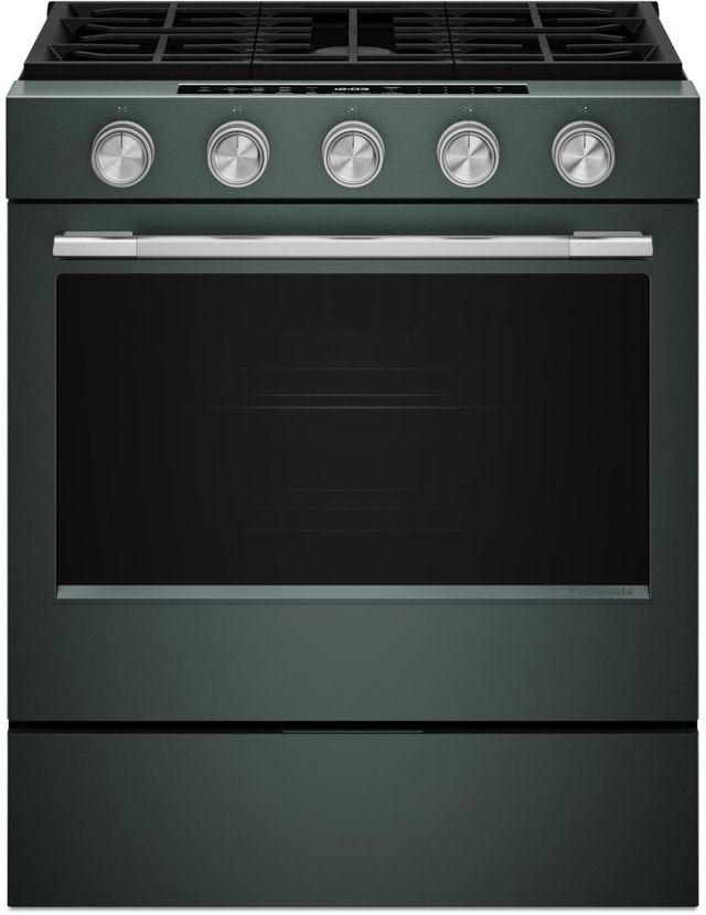 KitchenAid® Stainless Steel Slide-In Convection Range Handle and Knob Kit-3