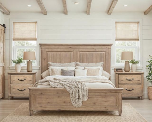 Magnussen Home® Harmony Heights Belgium Wheat 91" California King Panel Bed-1