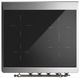 Ilve® Majestic III 30" Blue Gray Pro Style Induction Range with Solid Door and Burnished Trim-4