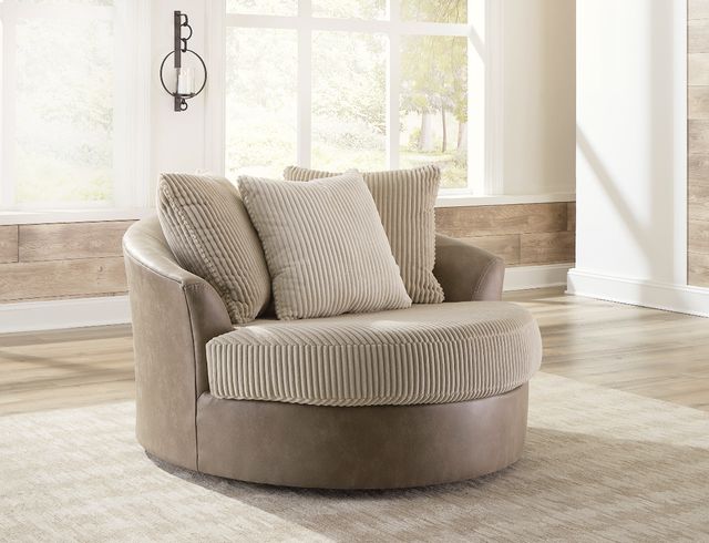 Signature Design by Ashley® Keskin Sand Oversized Swivel Chair-4