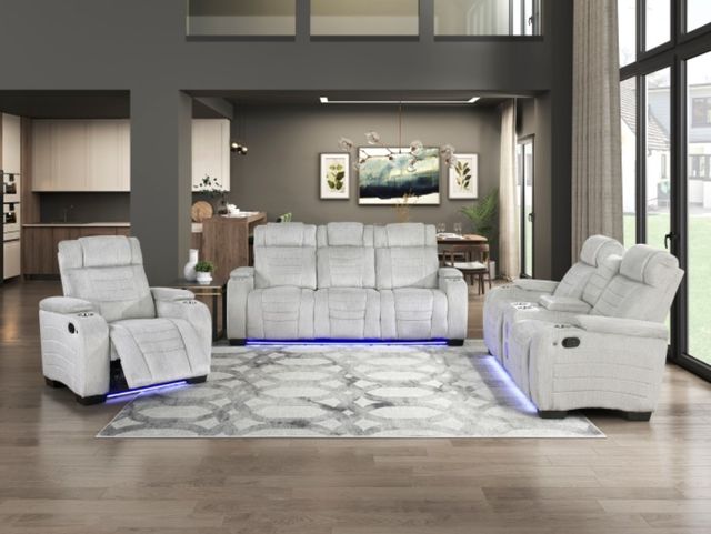 Homelegance® Ronan Light Gray Manual Recliner-1