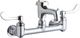 Elkay Polished Chrome 8" Centerset Wall Mount Faucet with 3" Bucket Hook Spout and 4" Wristblade Handles-0