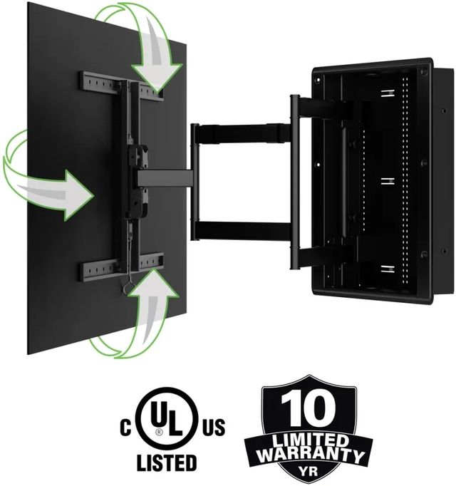 Sanus® Black Premium Large In-Wall Full-Motion Mount for 42"-85" TVs-3