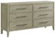 Elements International Versailles Contemporary Gray 6-Drawer Chest-0