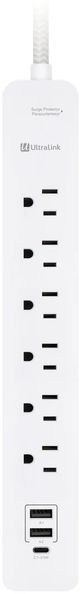 Ultralink Performance Surge Protector 6 AC Outlet + 3 USB-0