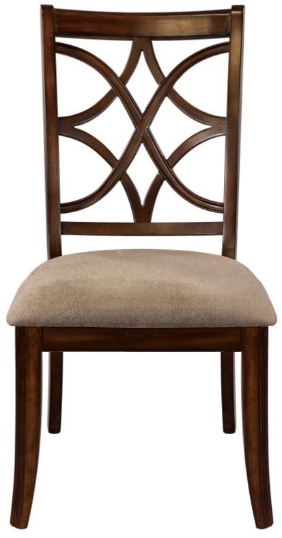 Homelegance® Keegan Beige/Cherry Dining Side Chair-1