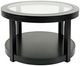 Jofran Inc. Urban Icon Glass Top Round Coffee Table with Black Base-2