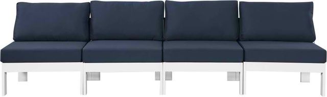 Meridian Furniture Nizuc 4-Piece Navy Outdoor Patio Modular Sofa-0