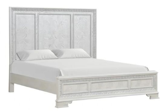 Furniture of America® Stella Mia Creamy White Queen Panel Bed-0