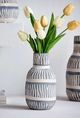 A & B Home Black/Tan Ceramic Vase-3