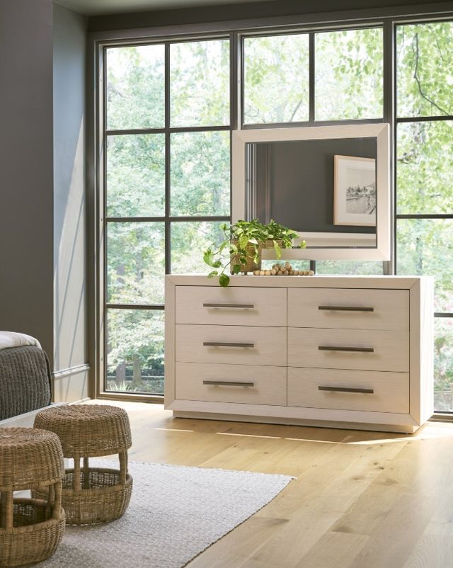 Universal Explore Home™ Oasis White Sandblasted Quartered Pine Shoreline Dresser-1