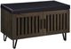 Coaster® Brixton Black/Smoked Oak Entryway Shoe Storage Bench-0