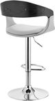 Armen Living Benson Gray/Chrome Adjustable Bar Stool-4