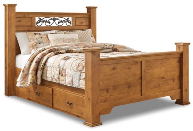 Signature Design by Ashley® Bittersweet 2-Piece Light Brown Queen Poster Storage Bed Set-1