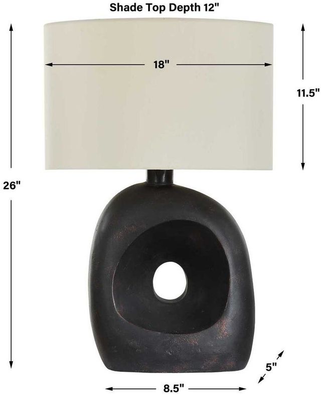 Uttermost® Peephole Bronze Concrete Indoor/Outdoor Table Lamp-3