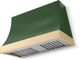 La Cornue Cornufé Marquee 44" Brands Hatch Green Wall Mounted Range Hood with Polished Brass Trim-0