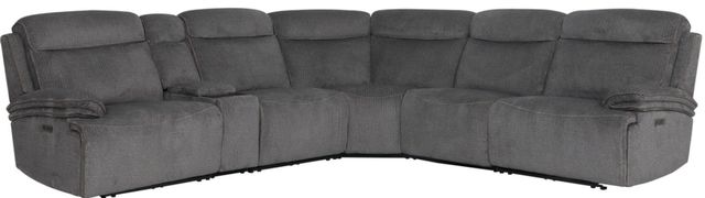 Parker House® Alpine 6-Piece Airy Midnight Power Reclining Curved Sectional-0