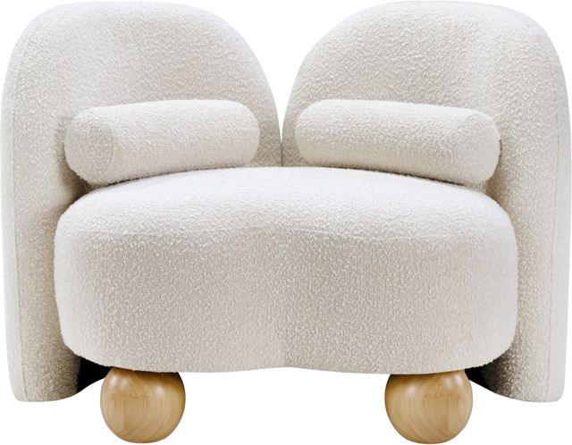 Meridian Furniture Daphne Cream Boucle Fabric Accent Chair-2
