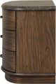 Four Hands Tovae Honed Coffee Marble/Stained Saddle Brown Sungkai Nightstand-5