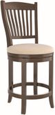 Canadel® Canadel Cognac Washed Upholstered Swivel Stool-0