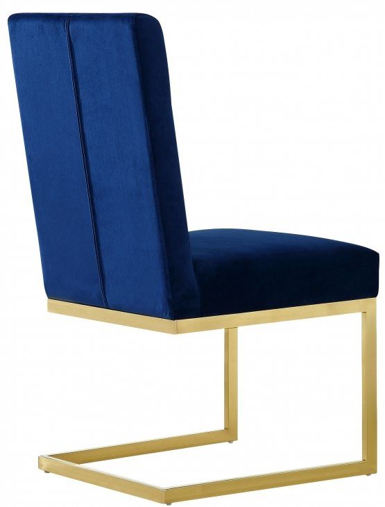 Meridian Furniture Cameron Navy Velvet Dining Chair-1