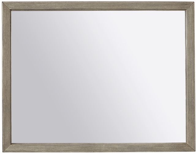 aspenhome® Platinum Gray Linen Landscape Mirror-0