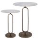 Renwil® Irene 2-Piece Natural White Nesting Table with Brass Base-0