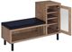 Coaster® Teller Black/Natural Oak Shoe Storage Bench-1