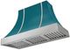 AGA Cascade 48" Salcombe Blue Wall Mounted Range Hood  with Brushed Nickel Trim-0