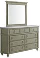Elements International Kendari Grey Dresser and Mirror Set-0