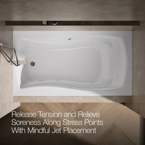 KOHLER® Mariposa® White 66" X 36" Alcove Whirlpool-1