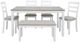 Signature Design by Ashley® Stonehollow 6-Piece Gray/White Dining Set with Bench-1
