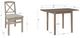 Linon Torino Gray Wash 3-Piece Drop Leaf Dining Table Set-2