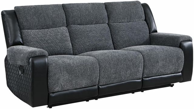 Global Furniture USA U5914 3-Piece Black/Gray Manual Reclining Living Room Seating Set-2