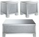Coaster® Gillian 3-Piece Silver Mirrored Occasional Table Set-0