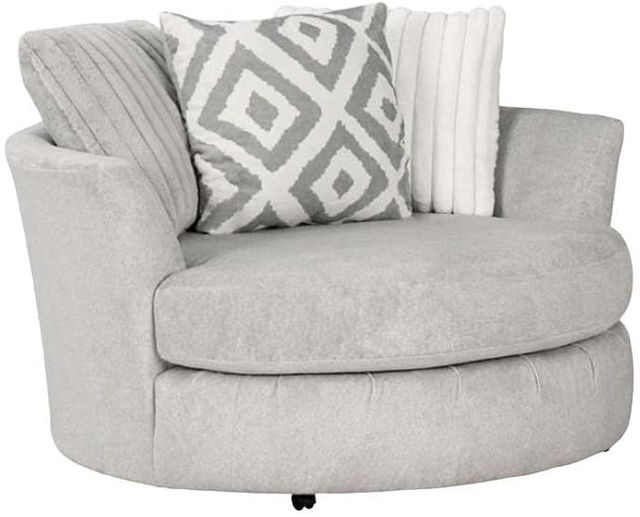 Furniture of America® Hermiston Gray Swivel Accent Chair-0