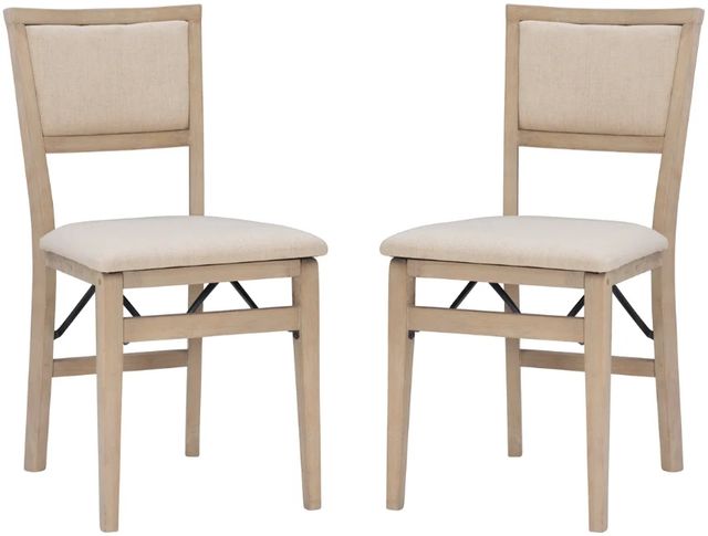 Linon Keira 2-Piece Gray Wash Folding Chair Set-0