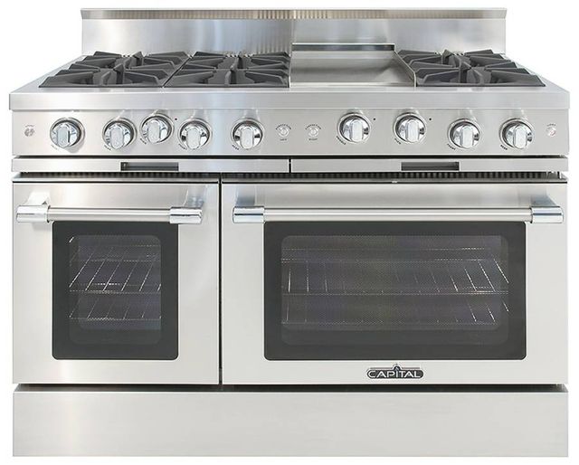 Capital Cooking™ Classic Chef 48" Stainless Steel Open Burner Pro Style Gas Range with Griddle-0