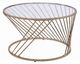 ACME Furniture Bluelipe Glass Top Coffee Table with Champagne Base-0