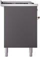 Ilve® Nostalgie II Series 60" Graphite Matte Pro Style Dual Fuel Range-3