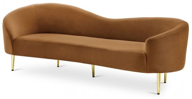 Meridian Furniture Ritz Saddle Velvet Sofa-0